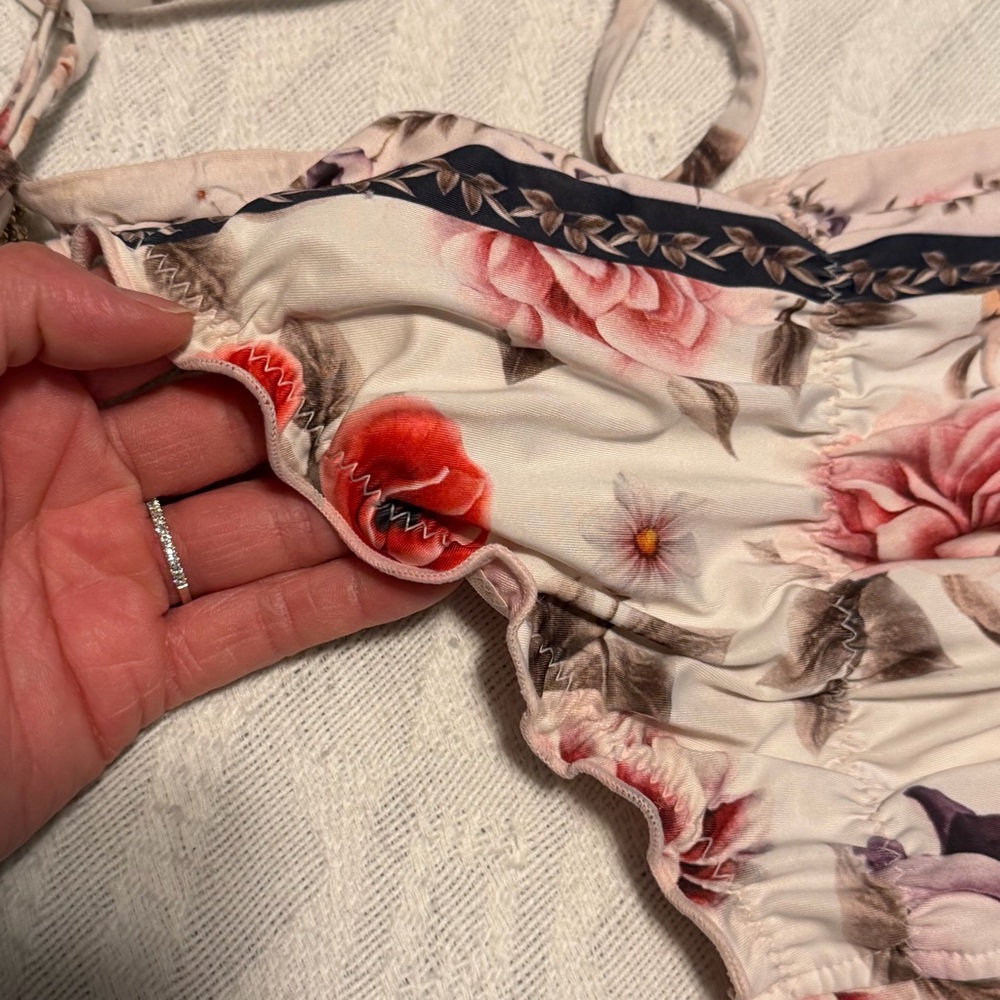 Agua Bendita two piece floral triangle teeny bikini Summer Beach pool - Picture 6 of 12